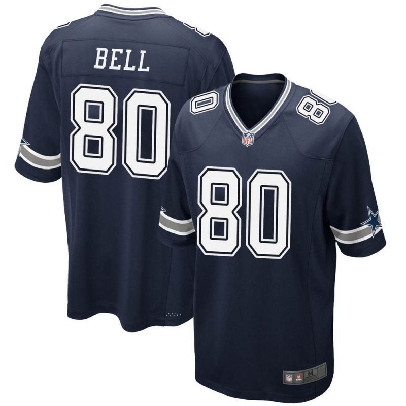 2020 Nike NFL Men Dallas Cowboys #80 Blake Bell Navy Game Team Color Jersey